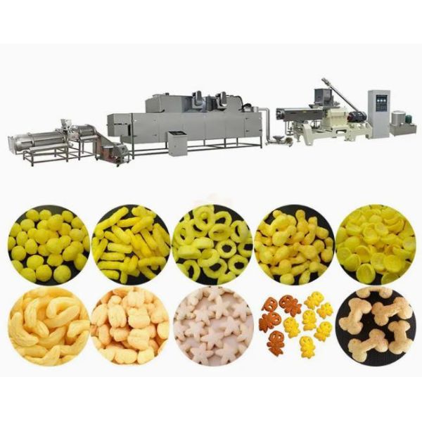 Snack Corn Puff Extruder Machine / puffed grain machine for Wheat , rice