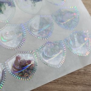 Polarized Custom Laser Stickers Adhesive QR Code Printer Sticker ROHS