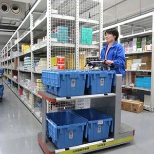 Warehouse Storage Solution Stackable and Nestable Plastic Crate with Attached