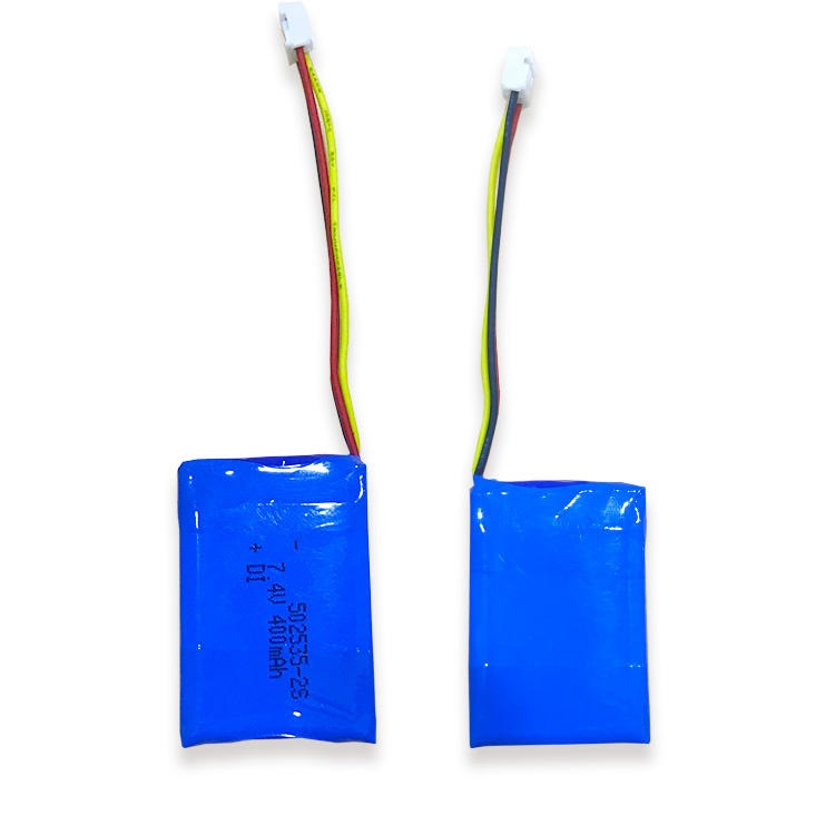 Rechargeable 502535 400mAh 7.4V Lipo Battery Pack KC IEC62133 Approved