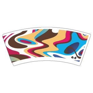 Cheap Double PE Coated Paper Cup Fan 210gsm Wood Pulp Printing For Cold Drinking for sale