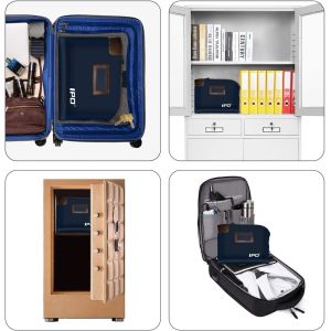 Waterproof Cash Bag with Lock and 2 Keys, 11 x 8.6 Inches, Canvas Documents Bag,