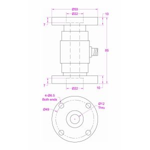 Flange-to-Flange Reaction Torque Sensor 100Nm 50N-m 30N*m 20N*m 10N-m 5Nm 2N*m