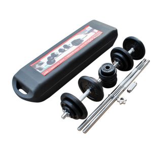 man excercise cast iron painting dumbbell barbell set 50kg for sales
