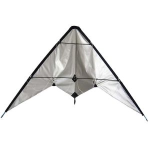 Variability of the diamond stunt kite fish sharp style with beach