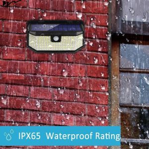 LED Solar Motion Sensor Lights 182 Leds 2500Lm IP65 Waterproof for Patio Garden