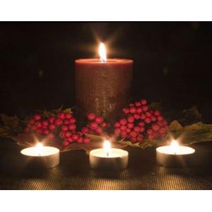 Cheap 30 * 90cm Candles Wooden Electronic Moisture Proof Lighted Wall Art Applied in Bar for sale