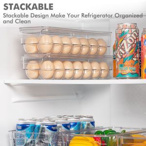 Kitchen 14PCS Refrigerator Egg Container With Lid And Handle