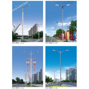 China 9Meter powder coating steel outdoor conical parking area 40w luminaire street light with double arm bracket on sale
