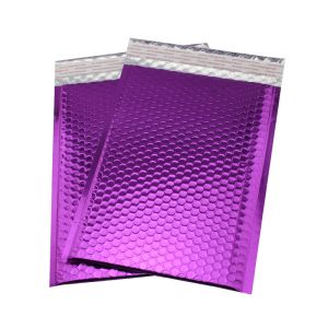 Biodegradable Compostable Shipping Packaging Holographic Metallic Poly Bubble