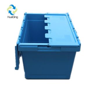 Foldable plastic box storage container stackable and nestable storage bin