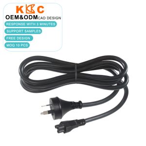 SAA Certified 3-Pin AU Plug to IEC C5 Electric Power Cord 10A/250V AC Power