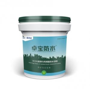 China W200 High Elastic UV Resistant Acrylic Waterproofing Coating on sale