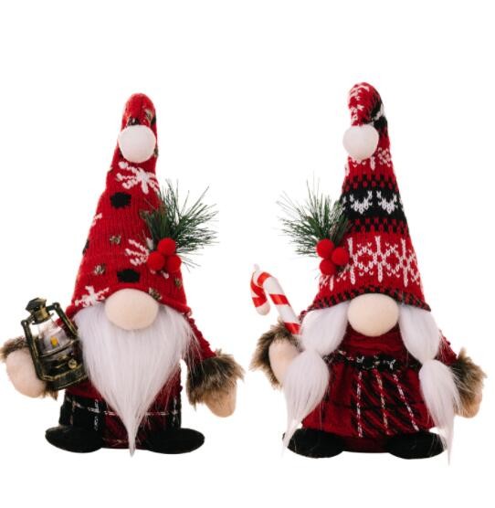 Quality Red and White Unisex Plush Christmas Doll / Holiday Toy Doll with Santa Hat wholesale