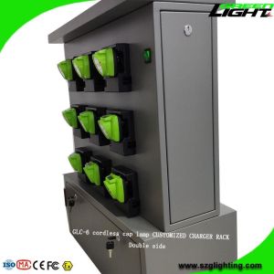 110V-240V Cree Led Headlamp Rechargeable Rack 30 Units With Private Lockers