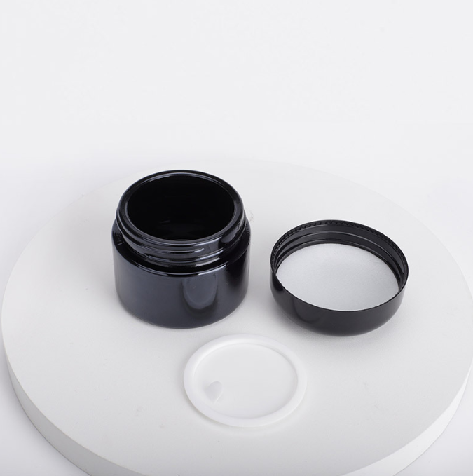 20g 30g 50g Black Eye Cream Jar With Lid Cosmetic Package Container Glass Cream Jar