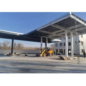 Prefabricated Steel Gas Station Building Galvanized PEB Structure
