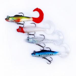 Cheap Silicone Lead Fishing Lures Baits Equipped With A Single Three Hooks 9g 9cm for sale