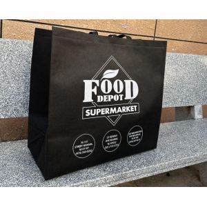 China Tote Bags Custom Printed Recyclable Fabric Non Woven Shopping Bags With Logo Bolsas Ecologicas Advertising Packing Gift Use Pattern Type Letter on sale