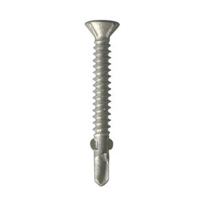 C3 Galvanized Self Drilling Screws Wing Tip Countersunk Rib Head Screws 10G X