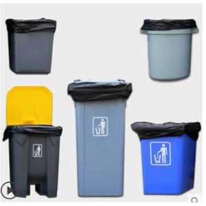 Black Biodegradable Garbage Bags / Biodegradable Dustbin Bags OEM Acceptable