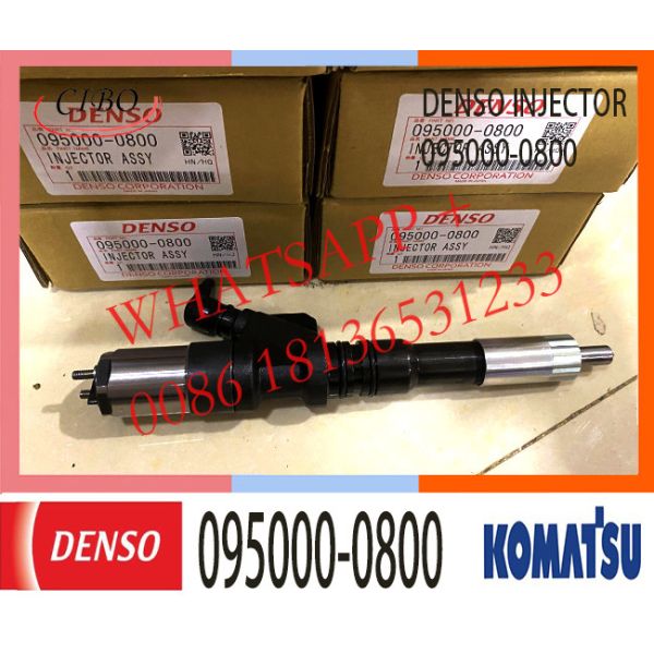 Quality Diesel Common Rail Fuel Injector 095000-0801 095000-0800 For Komatsu SA6D125E Engine 6156-11-3100 wholesale