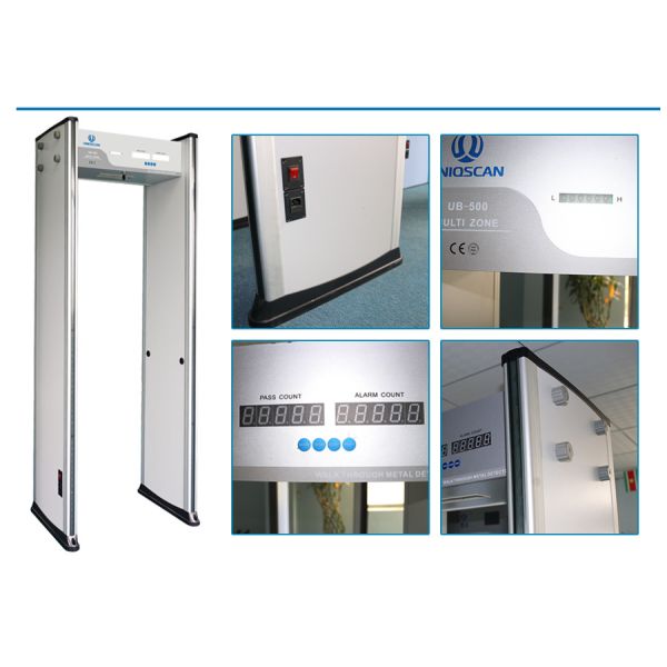 100 Sensitivity IP67 6 Zones 8KHZ Door Frame Metal Detector