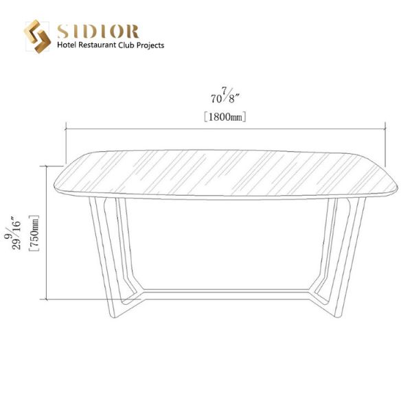 Black Marble Dining Table Set 75cm height