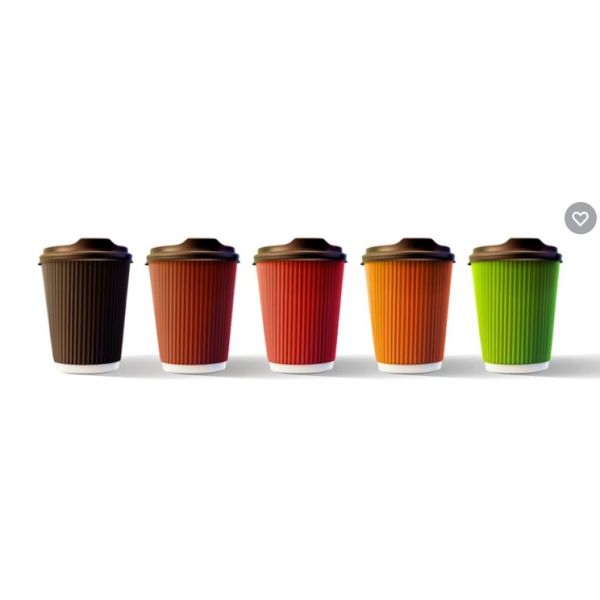 new type ripple wall paper coffee cups with lids, ripple wall paper cups making machine