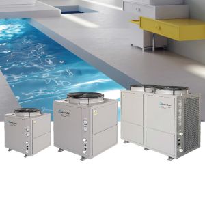 China Freestanding Swimming Pool Heat Pump Hot Water With Titanium Heating on sale