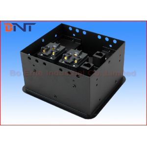 Gold Tabletop Flip Up Power Outlet , Compact Flip Up Manual Conference Table