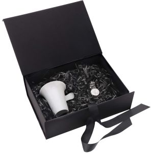 Foldable Magnetic Gift Box With Ribbon Rigid Cardboard Packaging Box For Perfume