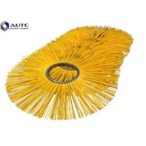 Galvanized Iron Snow Sweeper Brush Crimpled Steel Wire Mixed Rotary Flat Ring