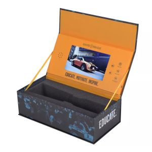 video presentation box with LCD screen to promote business video pack box with
