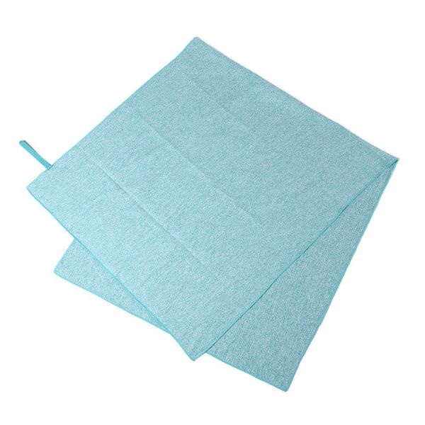 Quick Dry Microfiber Suede Blue Beach Towel Blanket Custom 19x39 Inch