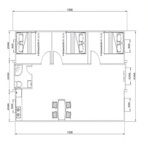 Small Modular Mobile Resort Hotel Homes Modern Steel Fabricated House with 2