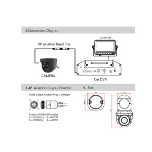 1080P IP69 Car Surveillance Camera Waterproof AHD Vehicle Camera