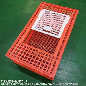 Poultry Plastic Transport Cage Crate Chicken Turnover Box For Farm Use For Duck