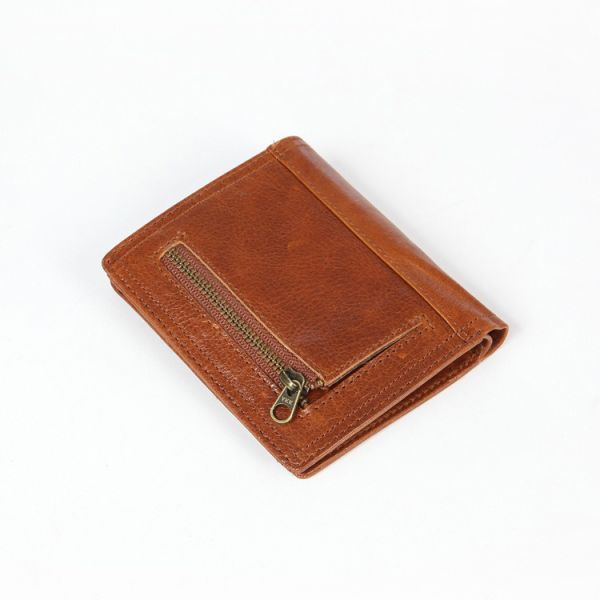 Multi-Card Slot Men's Wallet with RFID Protection and Genuine Cowhide Leather Material