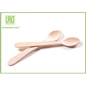Smooth Surface Disposable Wooden Utensils , Bamboo Disposable Flatware For