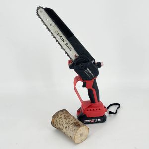 21V Hand-Held Cutting Machine Cordless Chain Saw 8 Inch Mini Electric Chainsaw