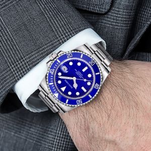 Simple Stylish Automatic Mechanical Watch 316L Stainless Steel For Men