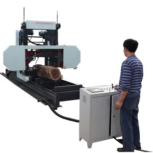 Horizontal band saw machine for wood cutting,portable saw mill,wood working