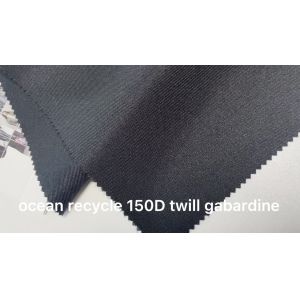 Cheap 150D 2/2 twill OXFORD ocean recycle Fabric for garment uniform for sale