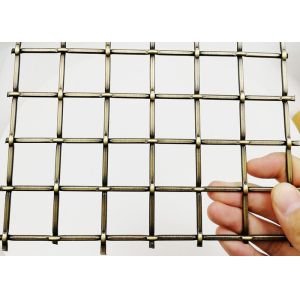 5.5mm Decorative Brass Grilles Rustproofing Metal Wire Mesh Stairs Railings