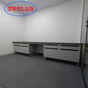 Wood Lab Furniture Materials With Chemical Resistant Laminate Multiple Cabinets