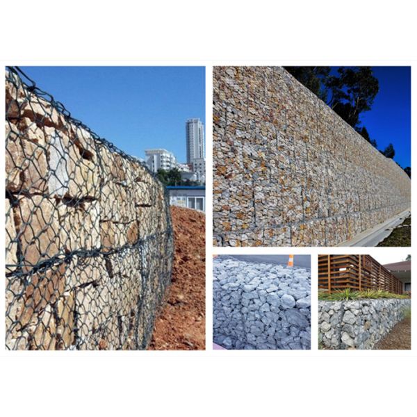 Galvanized Gabion Baskets 2.0-4.0mm Wire Hexagonal Mesh