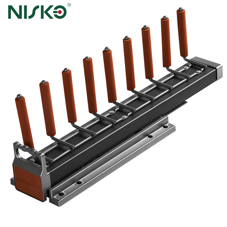 Pull out Soft-closing Side Mounted Closet Ties Rack