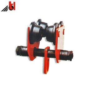 Industrial Manual Push Geared I Beam Trolley For Lifting Chain Block