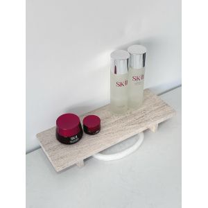 Mocha Grey Marble Tray | Luxury Natural Stone Serving Piece | Modern Centerpiece